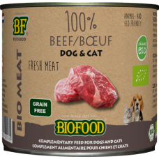 Biofood Organic 100% rundvlees 200 gram blik